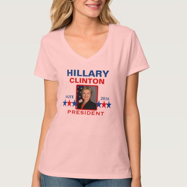 T-shirt Hillary Clinton pour le président 2016 (Devant)