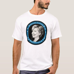 T-shirt hillary clinton : rayons bleus :
