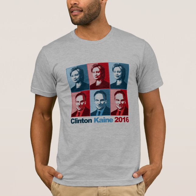 T-shirt Hillary Clinton Tim Kaine 2016 (Devant)