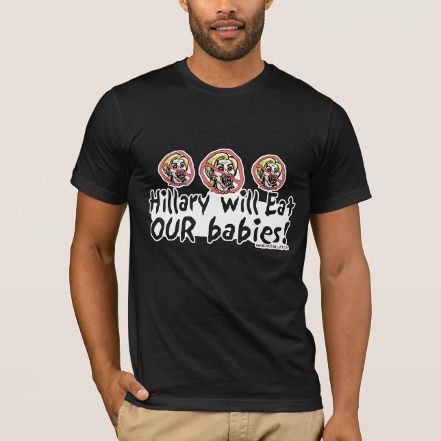 T-shirt Hillary mangent la chemise de bébés (Devant)