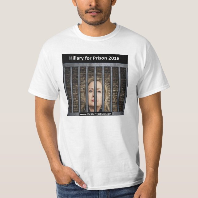 T-shirt Hillary pour la prison 2016 (Devant)