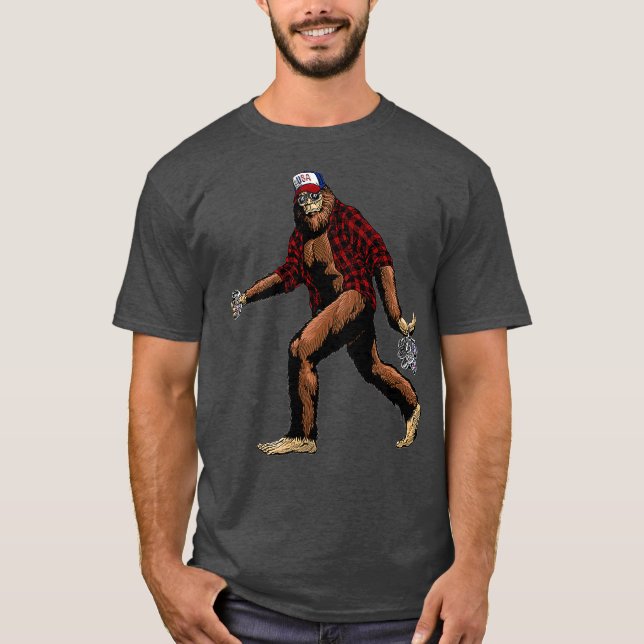 T-shirt Hillbilly Redneck Patriotic Bière Boire (Devant)