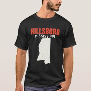 T-shirt Hillsboro Mississippi USA State America Travel Mis
