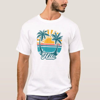 T-shirt Hilo Hawaii Hawaii île Hawaiian Palm Tree Bea Trop