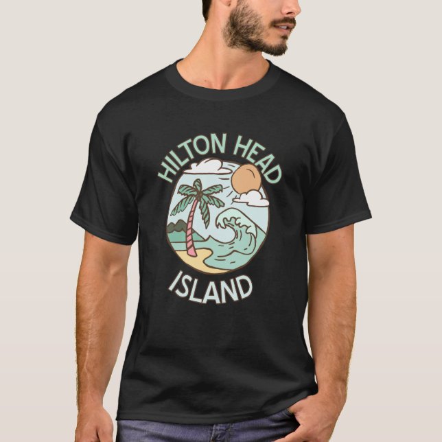 T-shirt Hilton Head Island Tropical Beach Vacation Souveni (Devant)