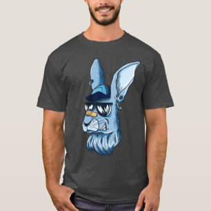 T-shirt Hip Blue Edgy Bunny
