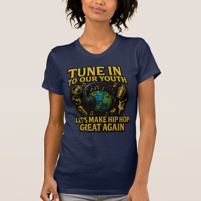 T-shirt Hip hop bleu (Devant)