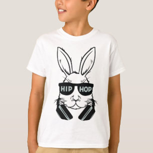 T-shirt Hip hop Bunny Boy Lunettes de soleil de lapin de P