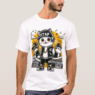 T-shirt Hip hop de chat