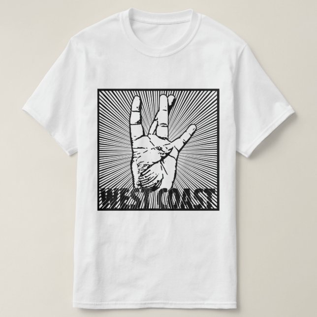T-shirt Hip-Hop de la côte ouest (Design devant)