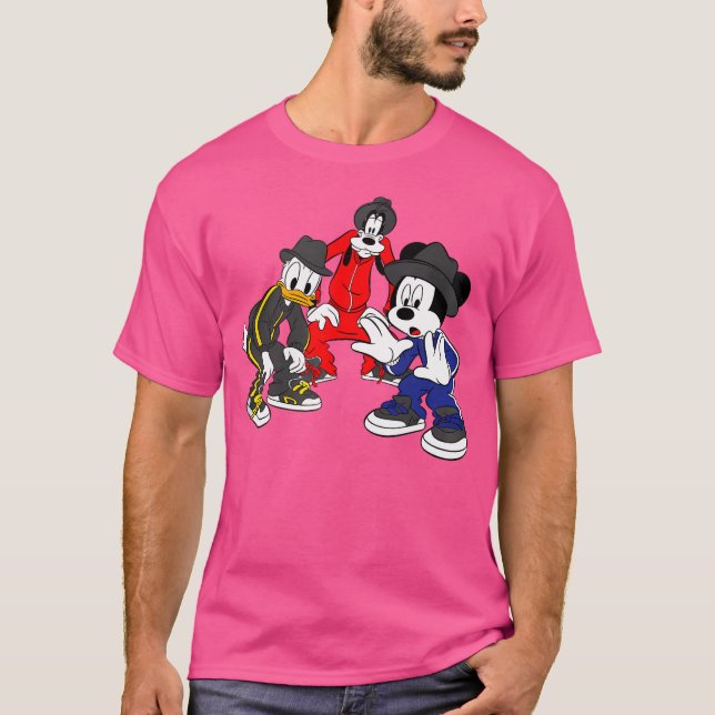 T-shirt Hip hop Disney Mickey Et Amis (Devant)