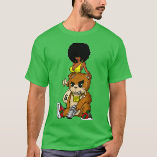 T-shirt Hip hop eddy Bear Gangster Rap Hustle Hard Get Mon