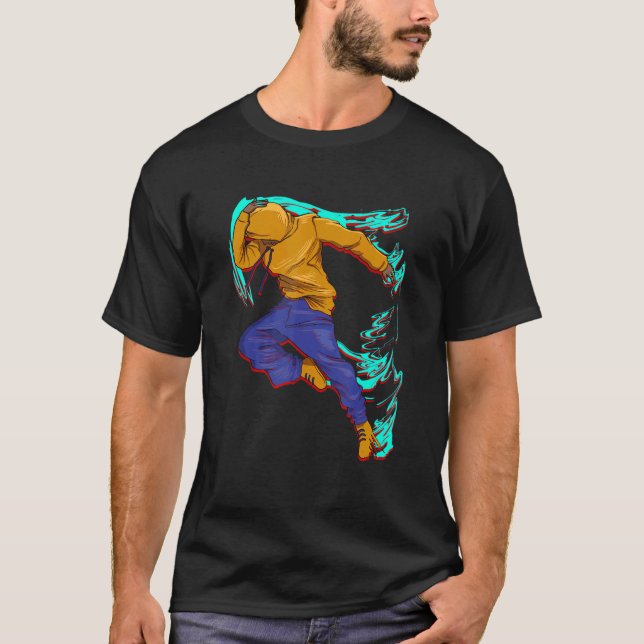 T-shirt Hip hop Freestyle Breakdance Old School (Devant)