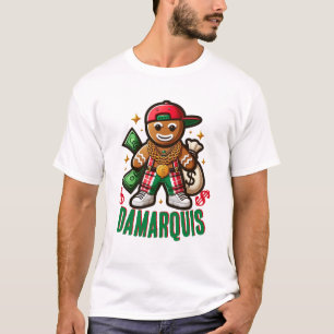 T-shirt Hip hop Gingerbread Homme Swag Noël