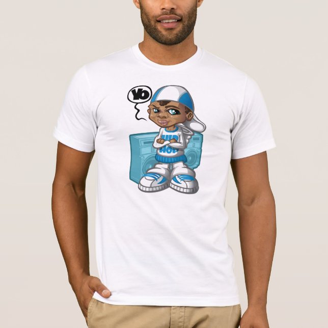 T-shirt Hip-hop kid and boom-box (Devant)