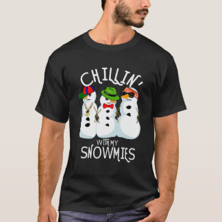 T-shirt Hip-Hop Music Snowman Chillin' Avec Mes Neiges