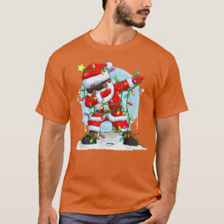 T-shirt Hip hop noir afro-américain Dabbing Père Noël Xmas