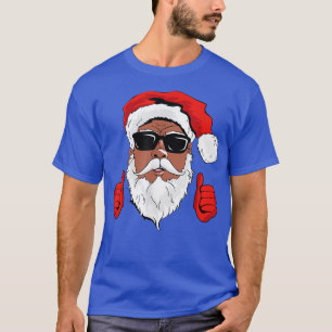 T-shirt Hip hop noir Père Noël Africain Américain Père Noë