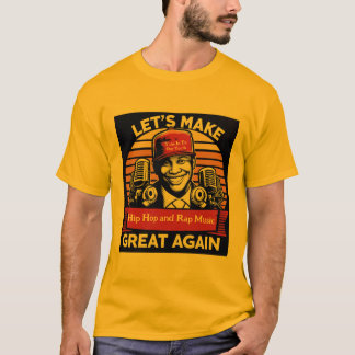 T-shirt Hip hop orange pour hommes