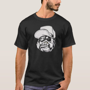 T-shirt Hip hop Panda Gold Grill Gangster Graffiti Urban S