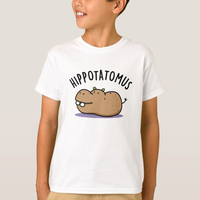 T-shirt Hip Potato-mus Funny Hippo Pun (Devant)