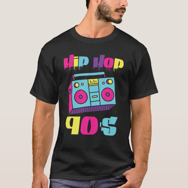 T-shirt Hiphop 90S Music Throwback Hip hop (Devant)