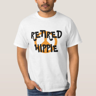 T-shirt Hippie à la retraite, symbole de paix, 
