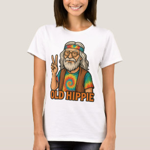 T-shirt Hippie Aîné Rétro - Panneau de Paix Vintag