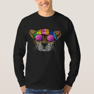 T-shirt Hippie Cheeta Love Peace Sign les années 70 Hippie