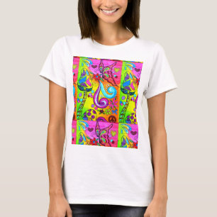 T-shirt hippie de flower power