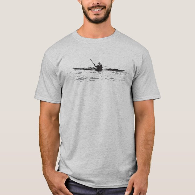 T-shirt Hippie de kayak - kayak de mer (Devant)