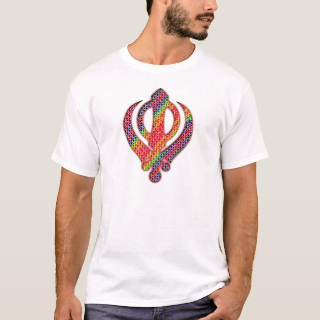 T-shirt Hippie de Sikh Khanda (Devant)