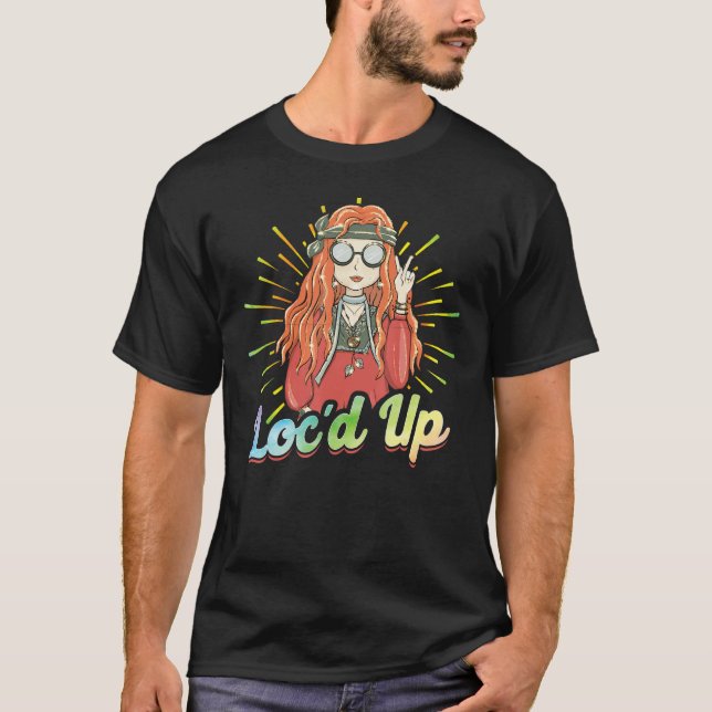T-shirt Hippie Dreadlocks Rasta Loc d Up (Devant)