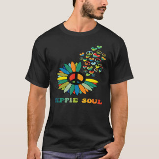 T-shirt Hippie Fleur Paix Amour Bonne Âme 4