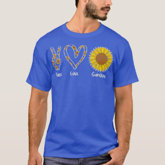 T-shirt Hippie Floriste Floral Fleur Paix Aimer Soleil