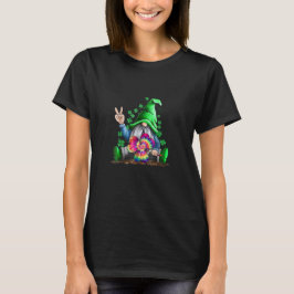 T-shirt Hippie Gnomes Hippie Clover St Patrick's Day Cadea