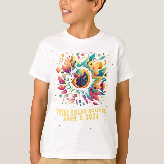 T-SHIRT HIPPIE GYPSY PSYCHÉDELIQUE TOTAL SOLAIRE ECLIPSE 2 (Devant)
