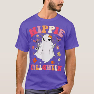 T-shirt Hippie Halloween Cute Ghost Citrouille Éffrayant S