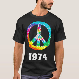 T-shirt Hippie Paix S 1974 Anniversaire De La Réunion