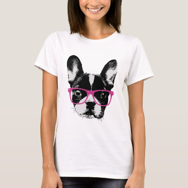 T-shirt Hippie ringarde de maman de bouledogue français (Devant)