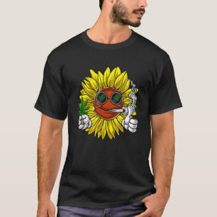 T-shirt Hippie Tournesol Stoner Fumer mauvaises herbes