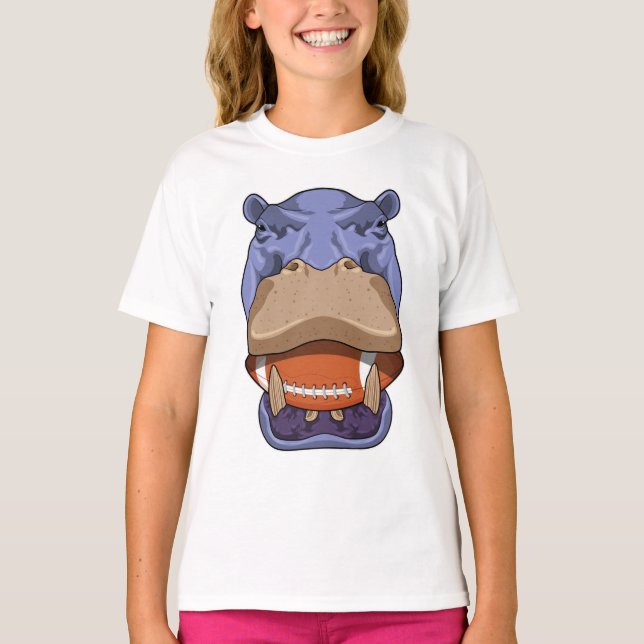 T-shirt Hippo à Football Sports (Devant)