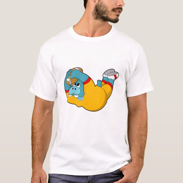 T-shirt Hippo à Football Sports (Devant)