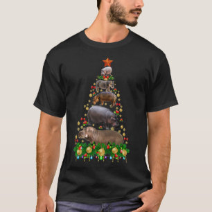 T-shirt Hippo Arbre de Noël Joyeux Hippomas Amateurs d'hip
