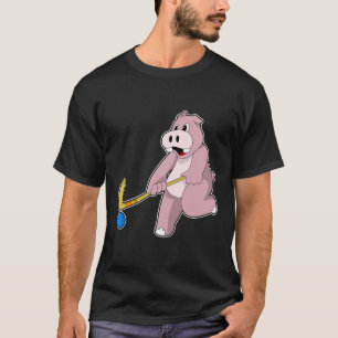 T-shirt Hippo at hockey