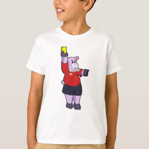T-shirt Hippo au football en tant qu'arbitre
