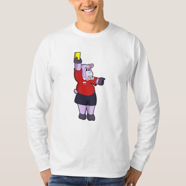 T-shirt Hippo au football en tant qu'arbitre (Devant)