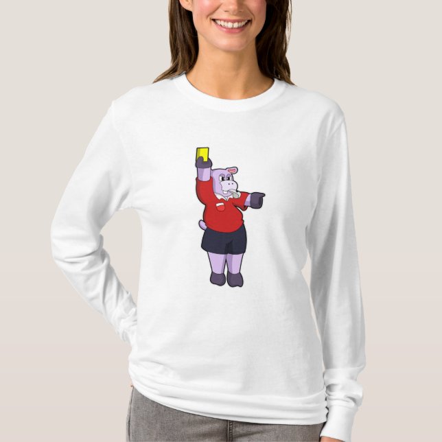 T-shirt Hippo au football en tant qu'arbitre (Devant)