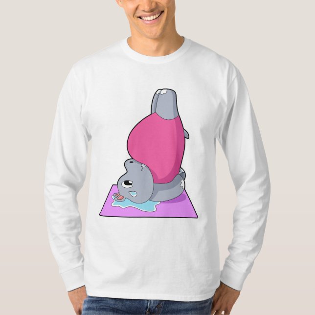 T-shirt Hippo au yoga Fitness (Devant)