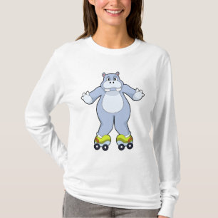 T-shirt Hippo avec patins à rouleaux